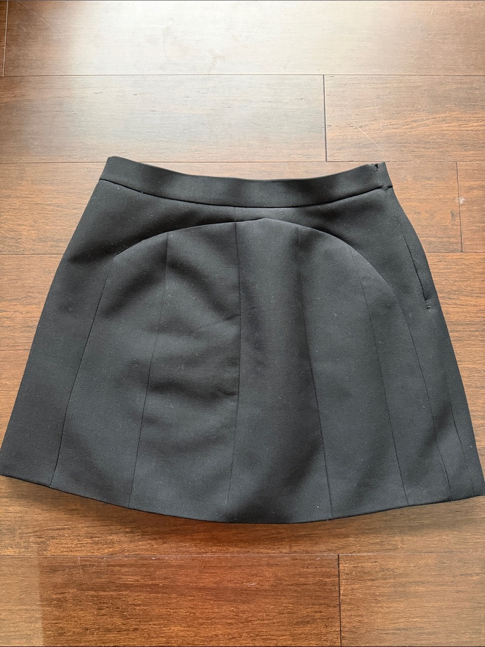 Zara heavy material Black Women's A-Line Mini Skirt